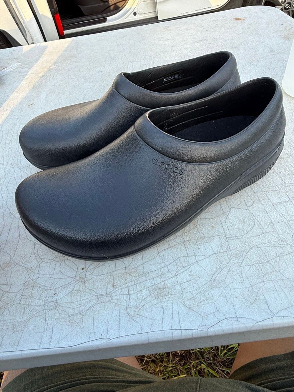 Crocs Black On The Clock Work Clogs